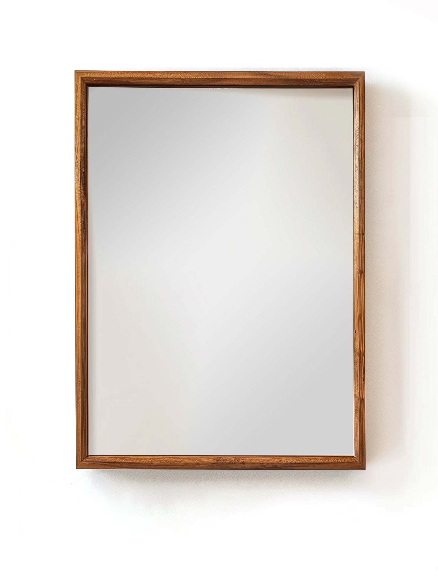 60 x 90 Wooden Kiaat Mirror with rectangular African hardwood frame, showcasing a minimalist design for modern home decor.