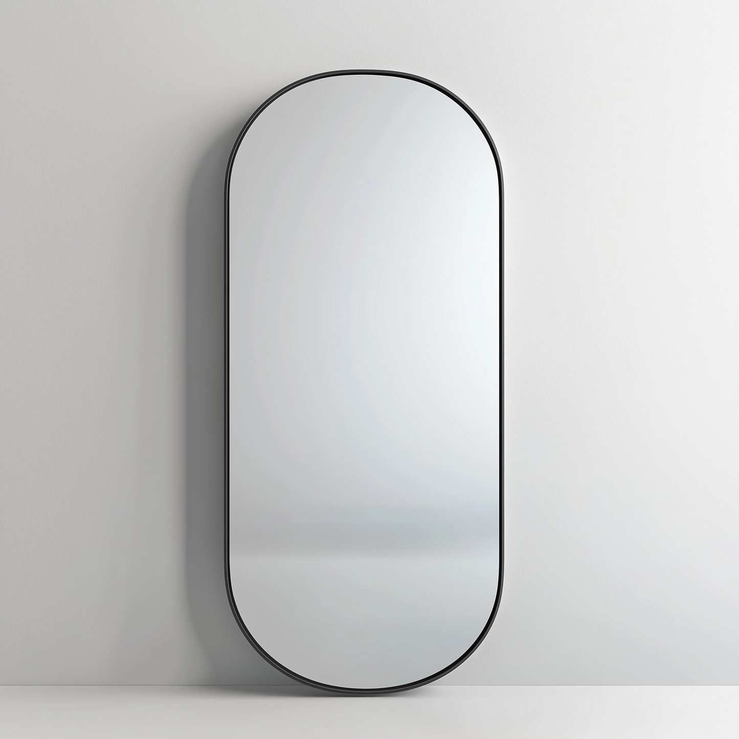 100 x 55 cm Pill Shaped Aluminium Mirror