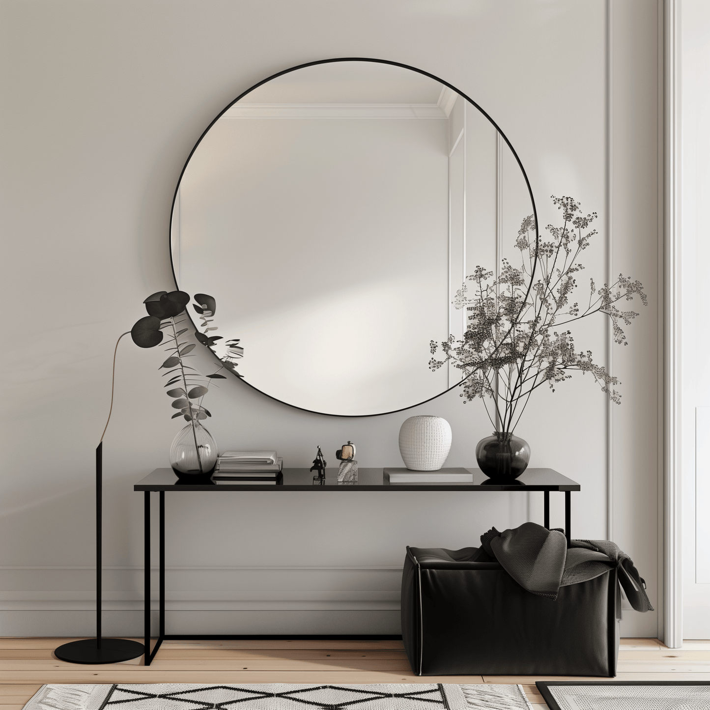120cm Round Aluminium Mirror