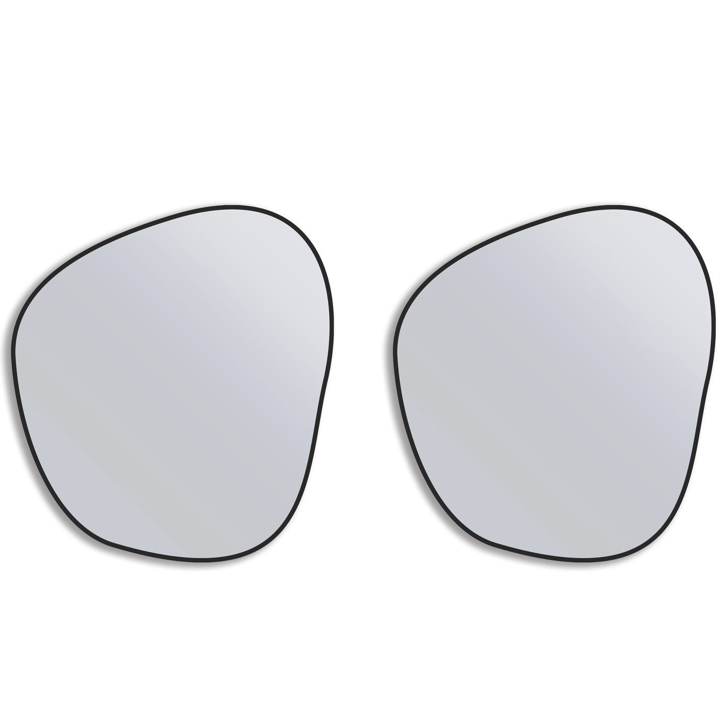 Organic 100x88 Duo - Mirrors South Africa | 2 x Eco Mirrors with black frames, featuring freeform organic shapes for modern interiors.