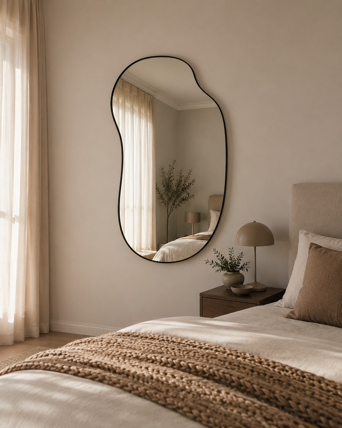 1545 x 908 Oblong Pebble Aluminium Framed Mirror