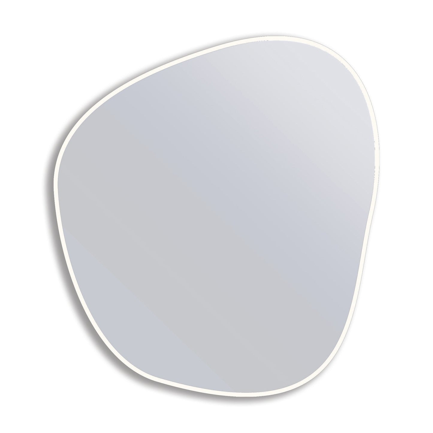 White-framed Organic 100x88 Duo mirror with soft curves, perfect for sustainable and modern South African interiors.