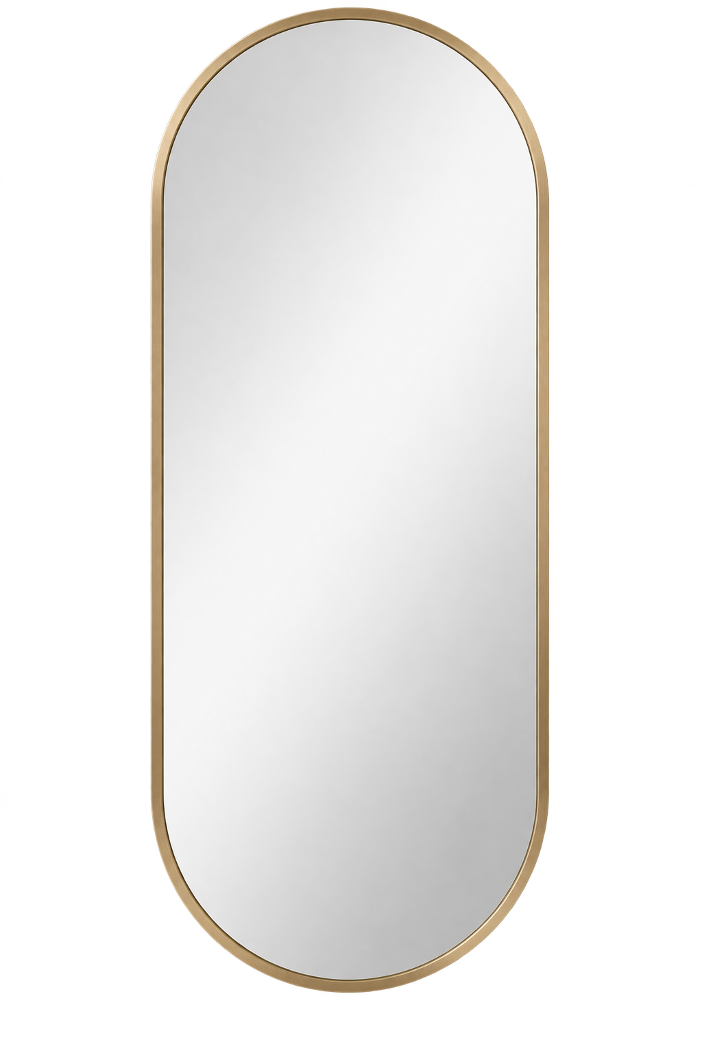 100 x 55 cm Pill Shaped Aluminium Mirror