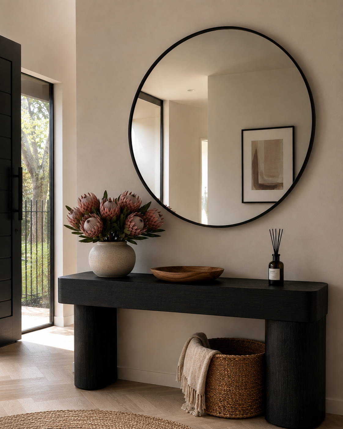 120cm Round Aluminium Mirror