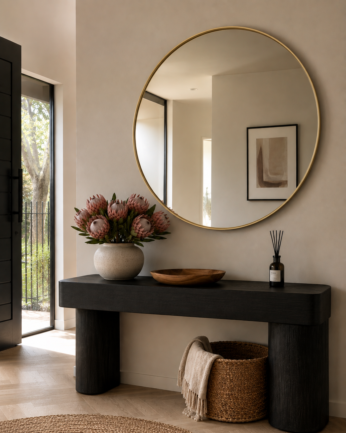120cm Round Aluminium Mirror