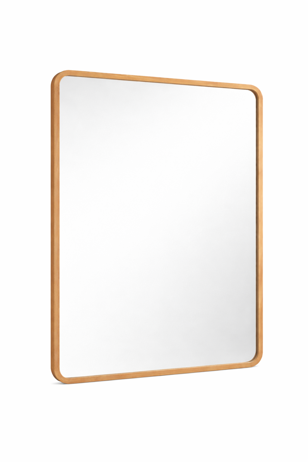 90 x 120 cm Rounded Rectangle African Walnut Mirror