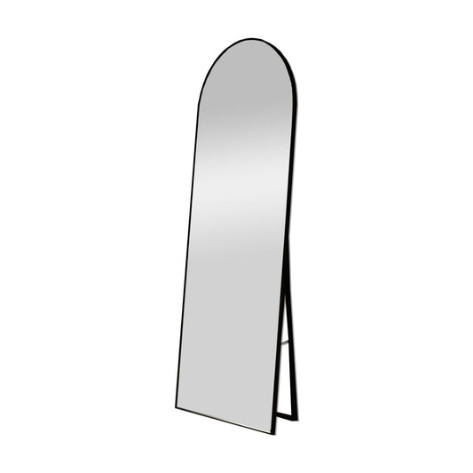 Standing Arch Mirror - 160x55cm mirror with minimal black frame. Freestanding design ideal for modern home decor or wall-mounted use.