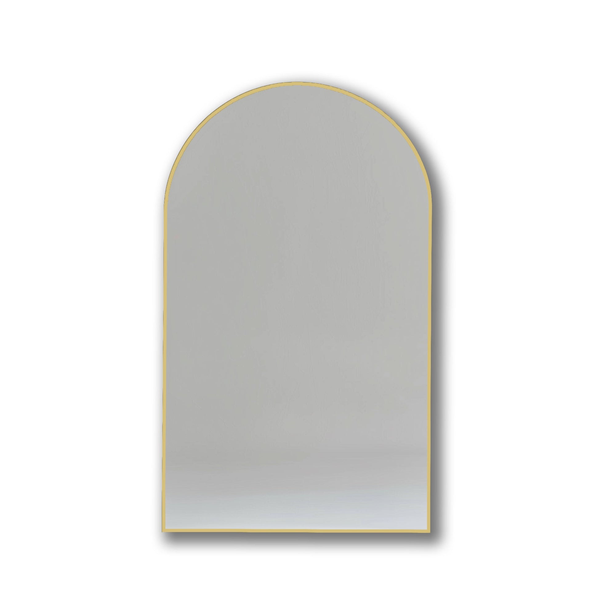 Gold-framed Arch 70 x 55cm Duo mirror with elegant arch design, perfect for adding a touch of luxury to any room.