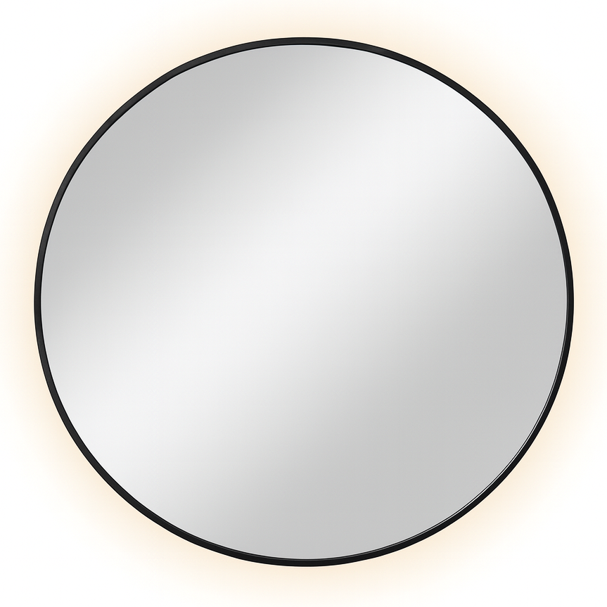 120cm Round Aluminium Mirror-LED