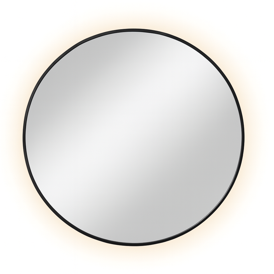 90cm Round Aluminium Mirror-LED