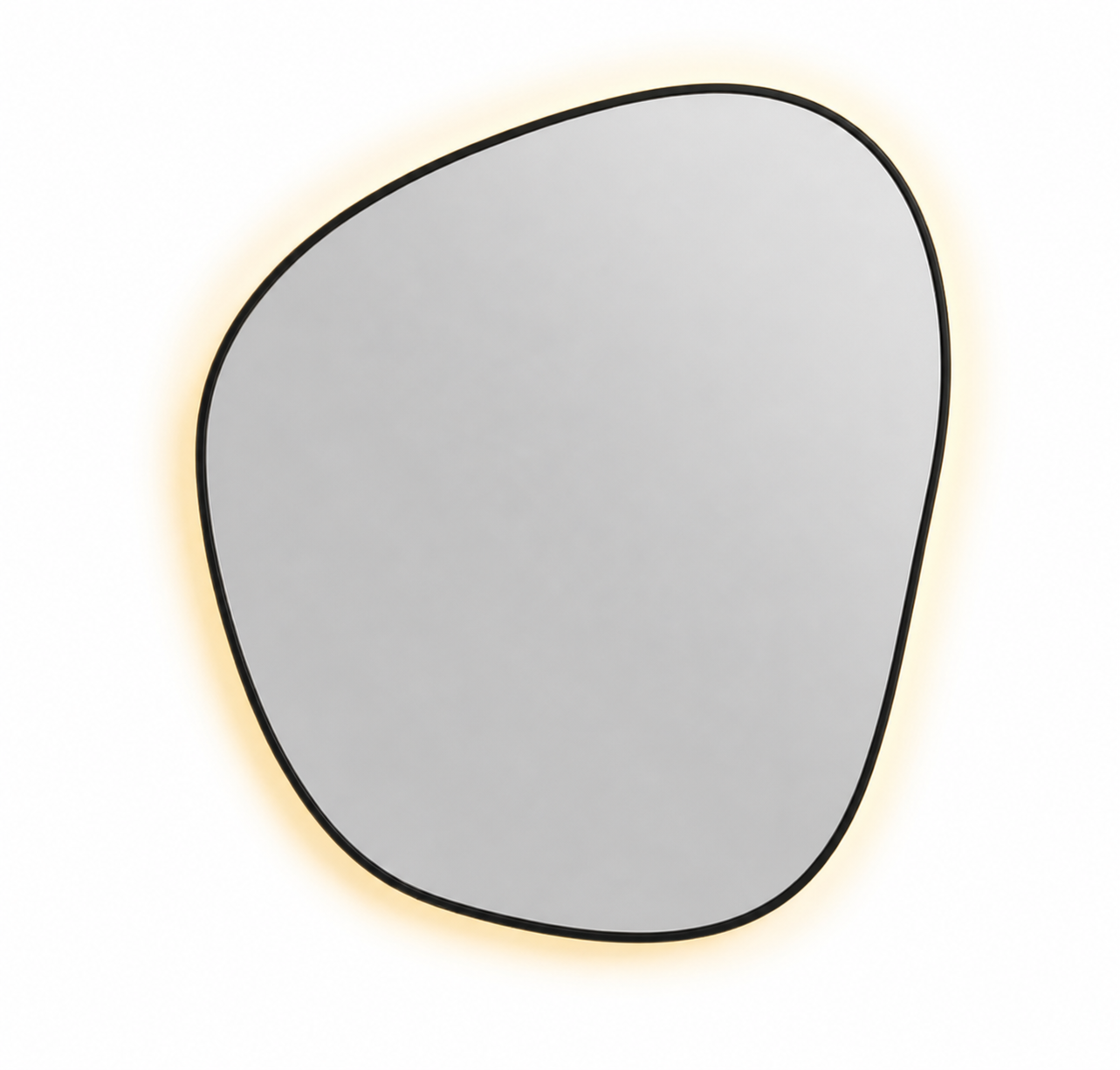 70 x 60 cm Organic Shaped Aluminium Mirror-LED