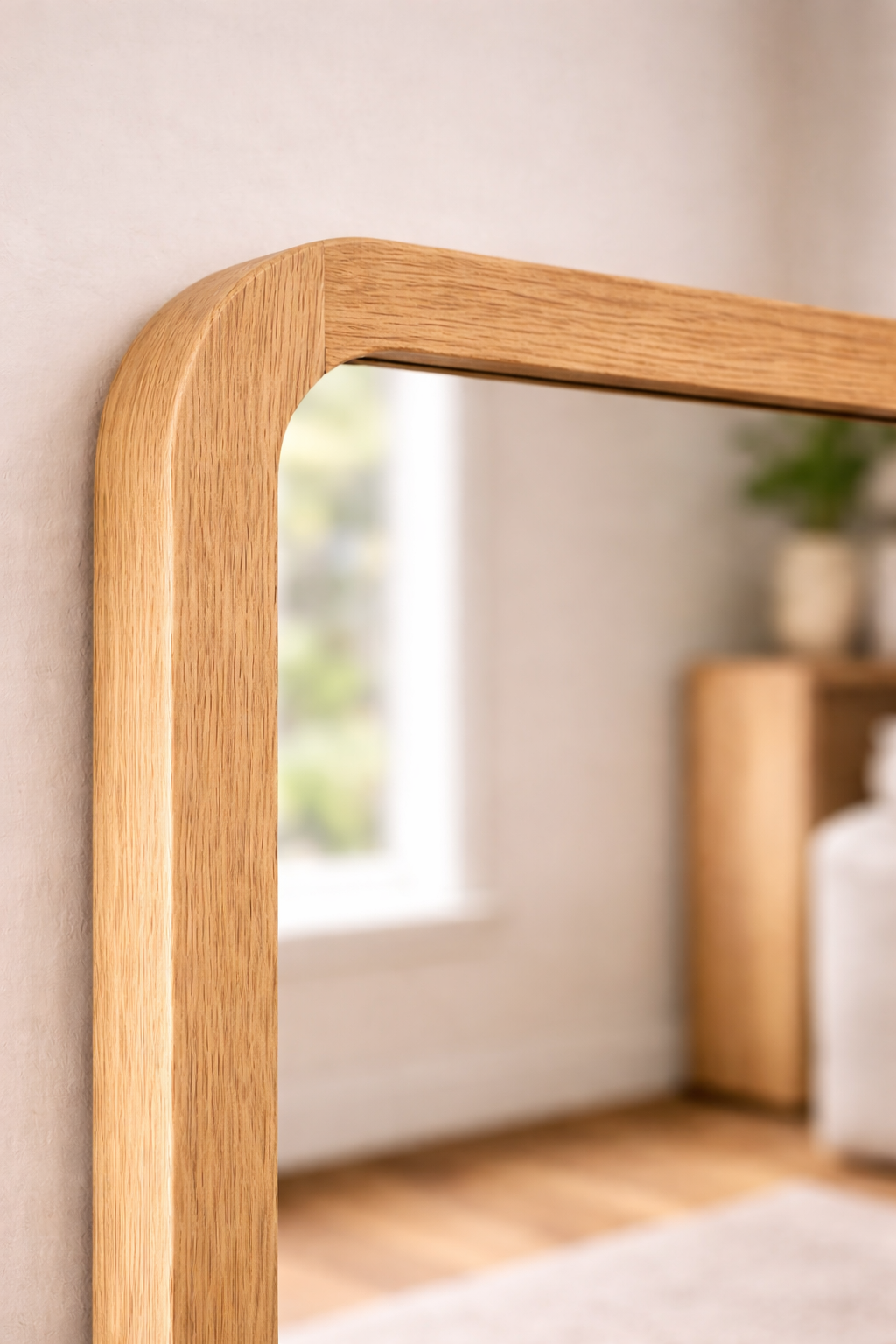 60 x 90 cm Rounded Rectangle African Walnut Mirror