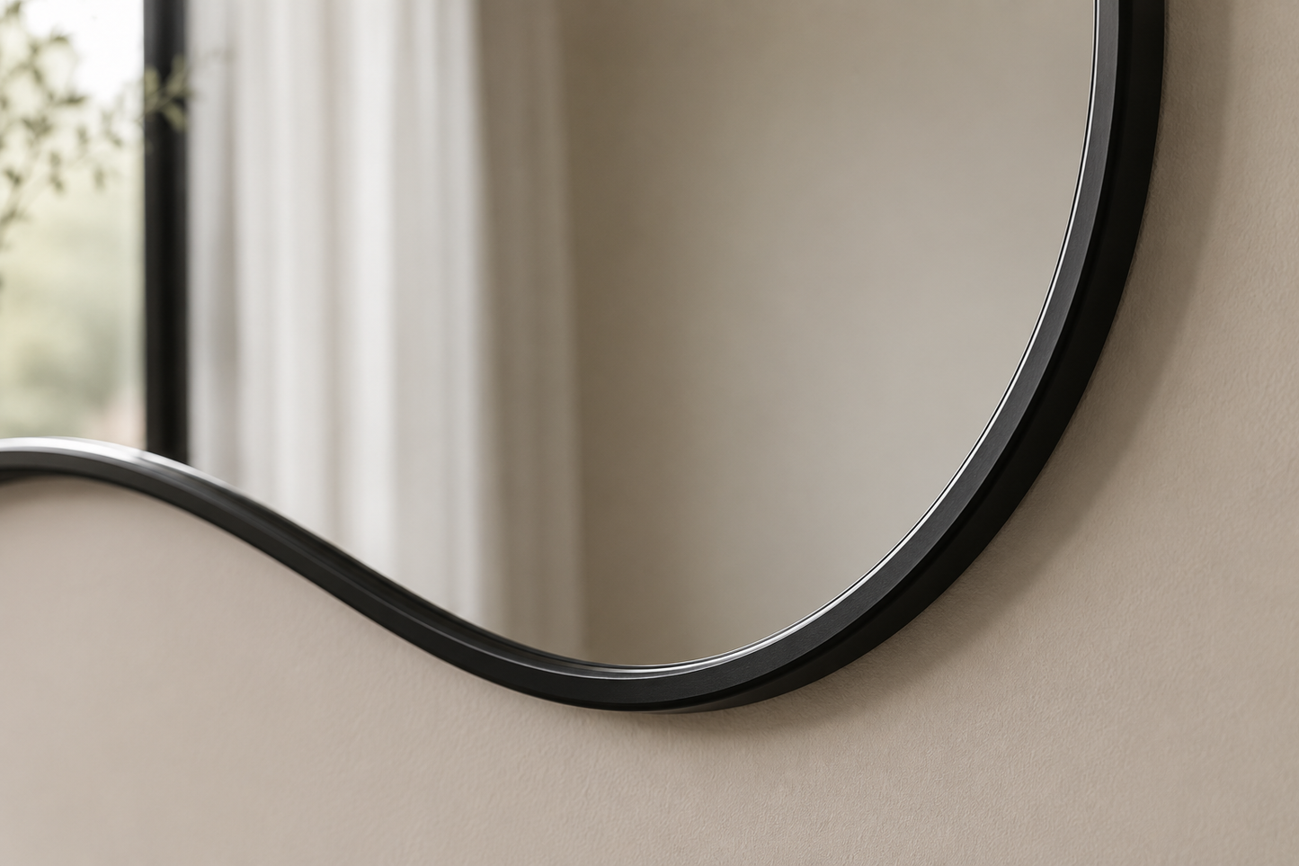 1545 x 908 Oblong Pebble Aluminium Framed Mirror